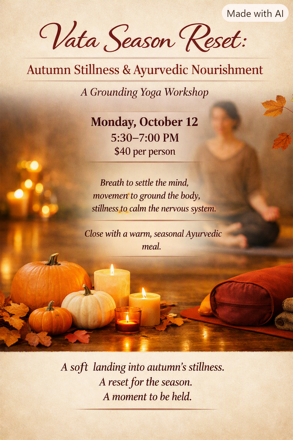 Vata Season Reset Workshop